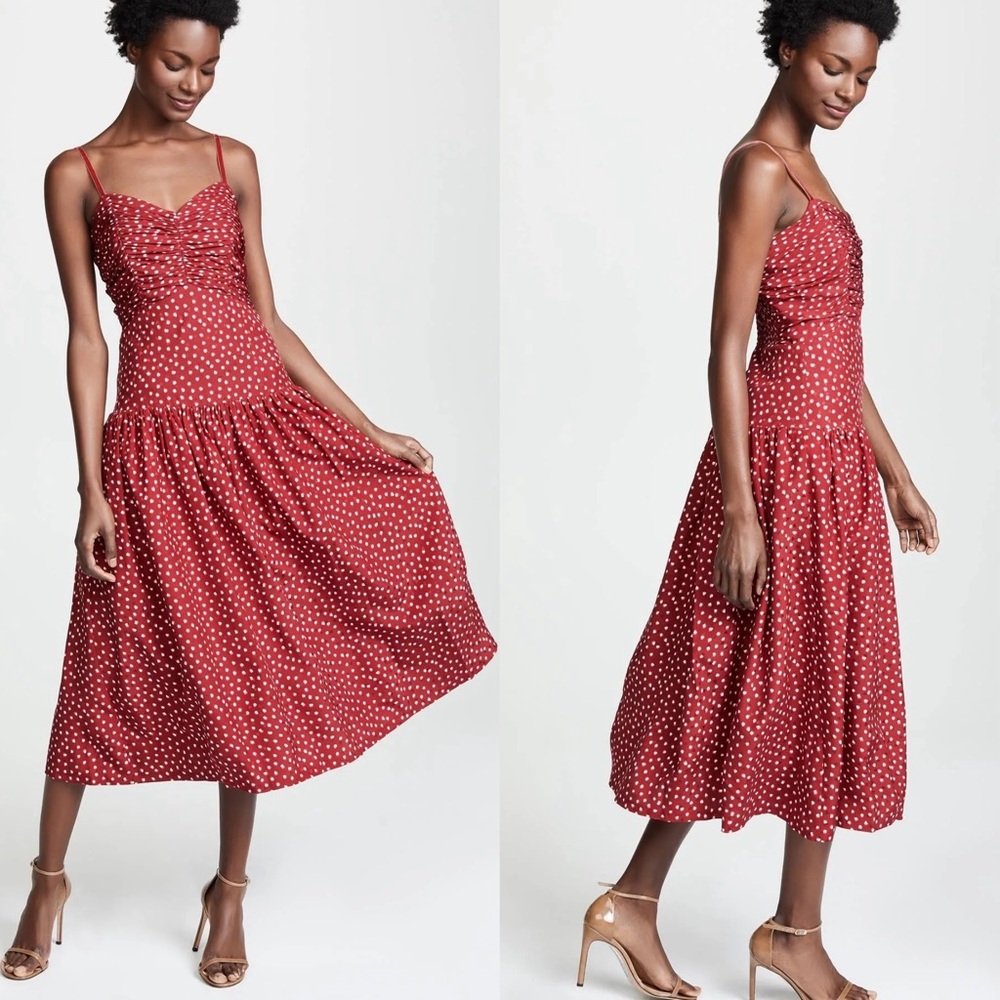 NWT Rebecca Taylor Blurry Heart Silk Tank Dress Size 2